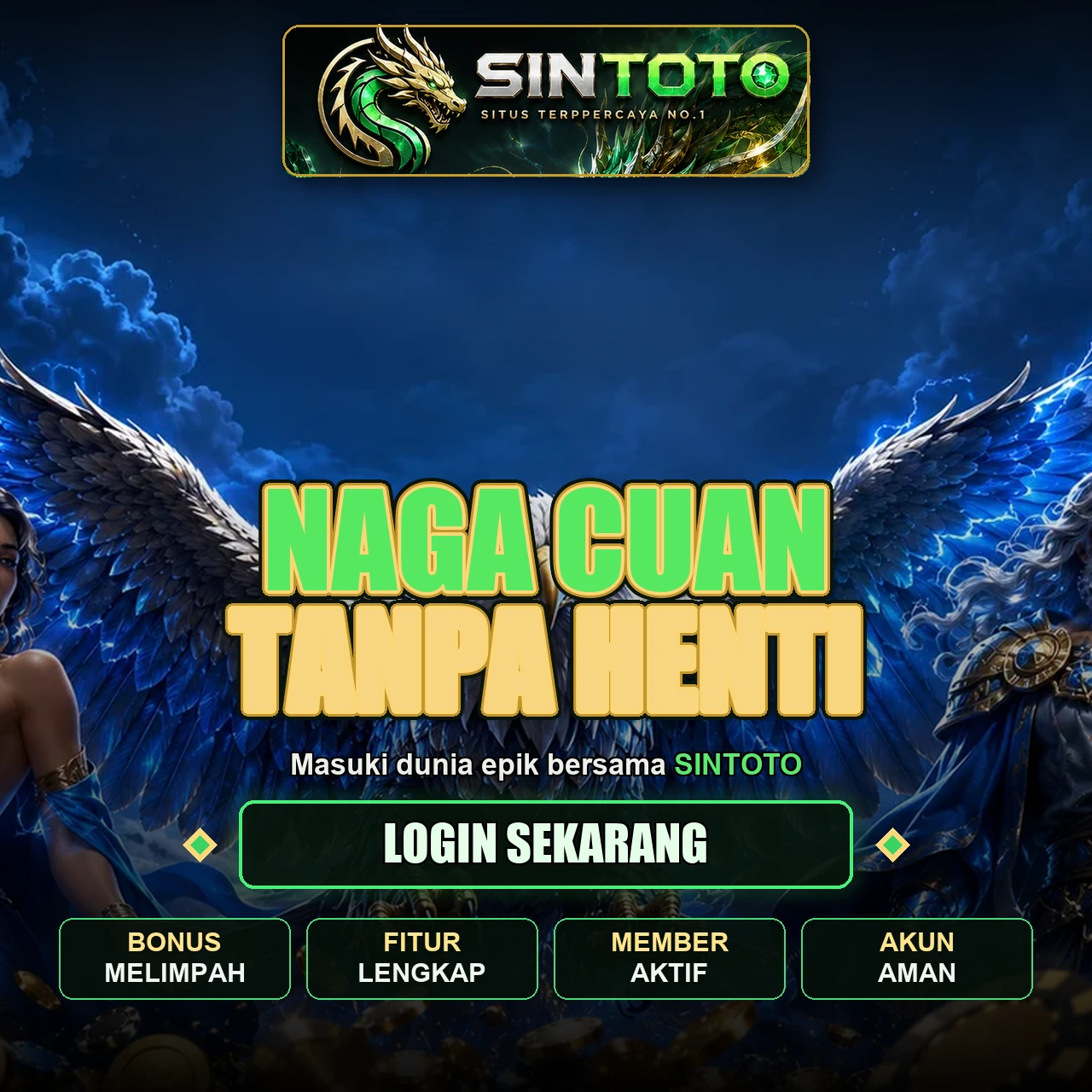 Banner SINTOTO slot online terlengkap dengan game berkualitas dari provider internasional